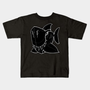 Shark - Black and White Kids T-Shirt